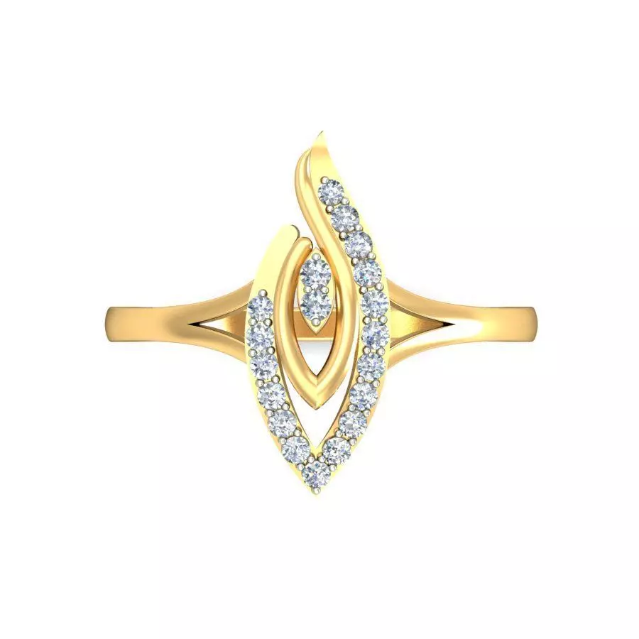 Solitaire Wedding Engagement Ring 3D print model_0