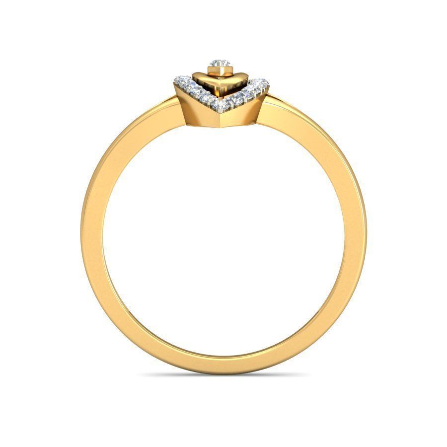 Solitaire Wedding Engagement Ring 3D print model_2