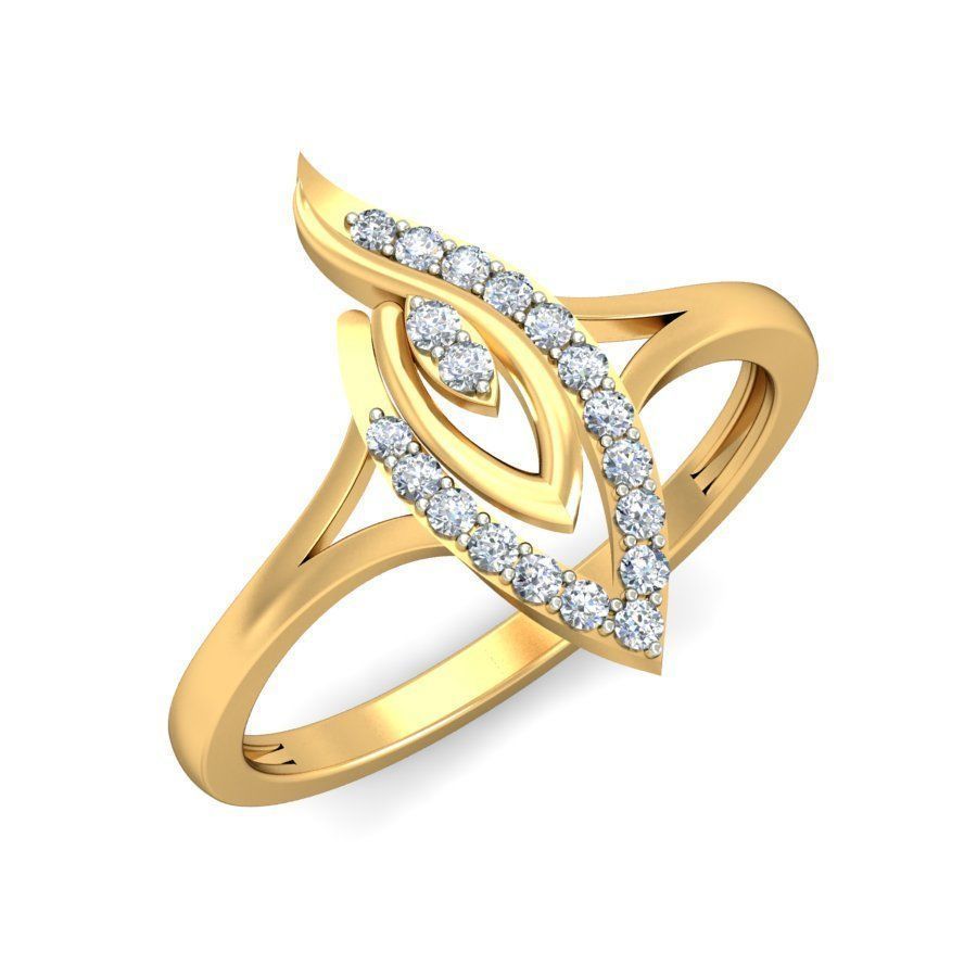 Solitaire Wedding Engagement Ring 3D print model_1