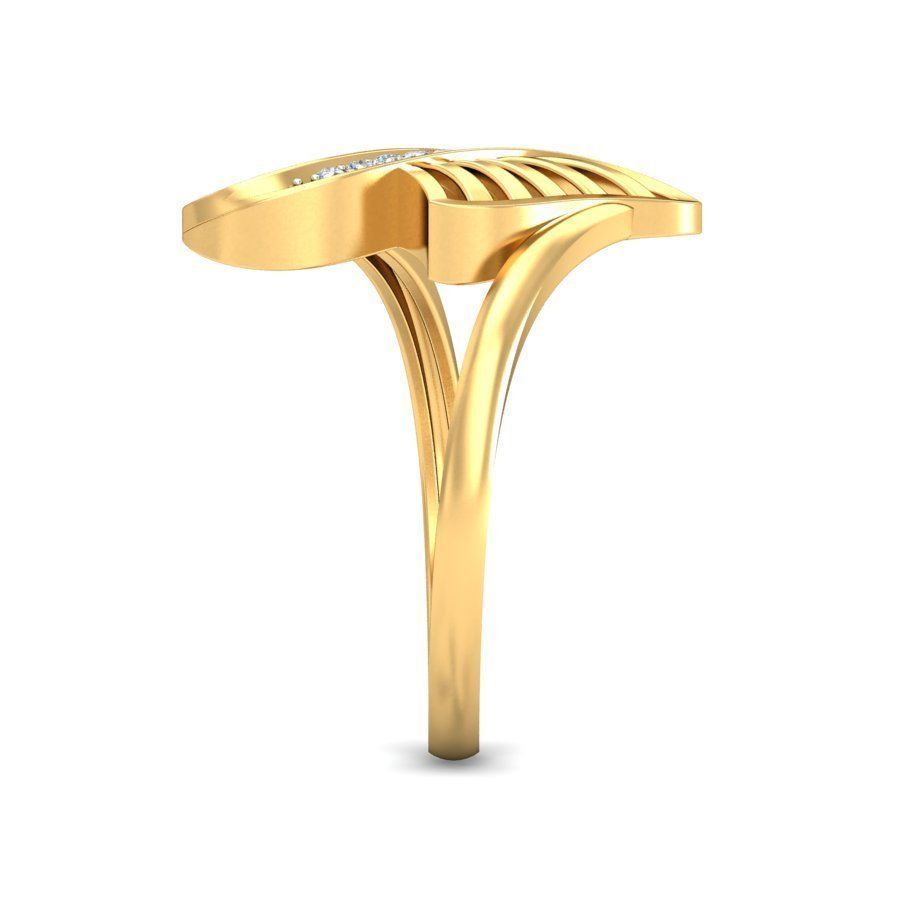 Solitaire Engagement Women Ring 3D print model_3