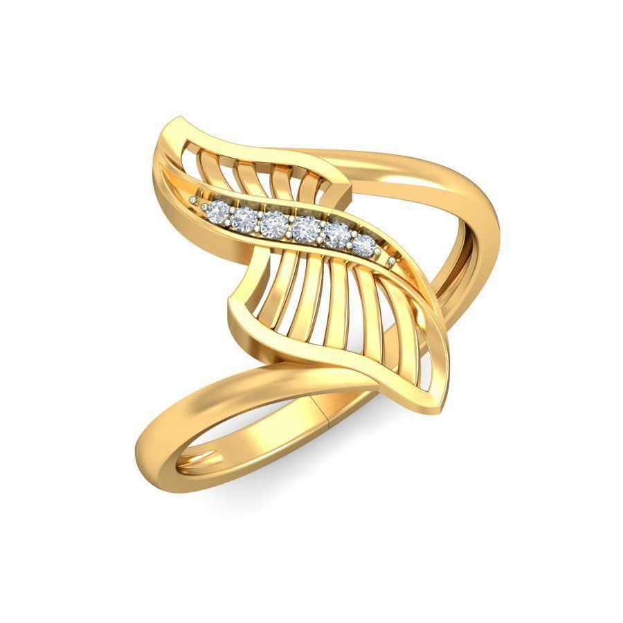 Solitaire Engagement Women Ring 3D print model_1