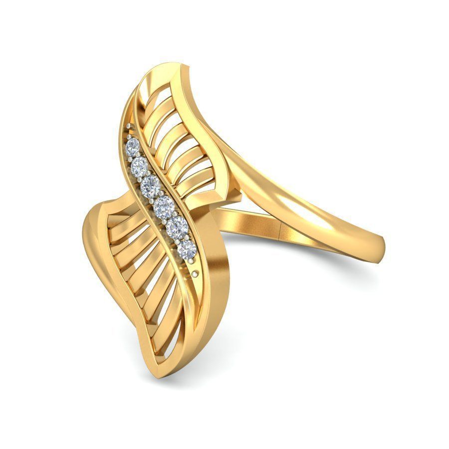 Solitaire Engagement Women Ring 3D print model_4