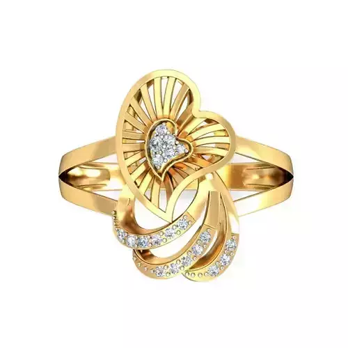 Solitaire Engagement Women Heart Ring