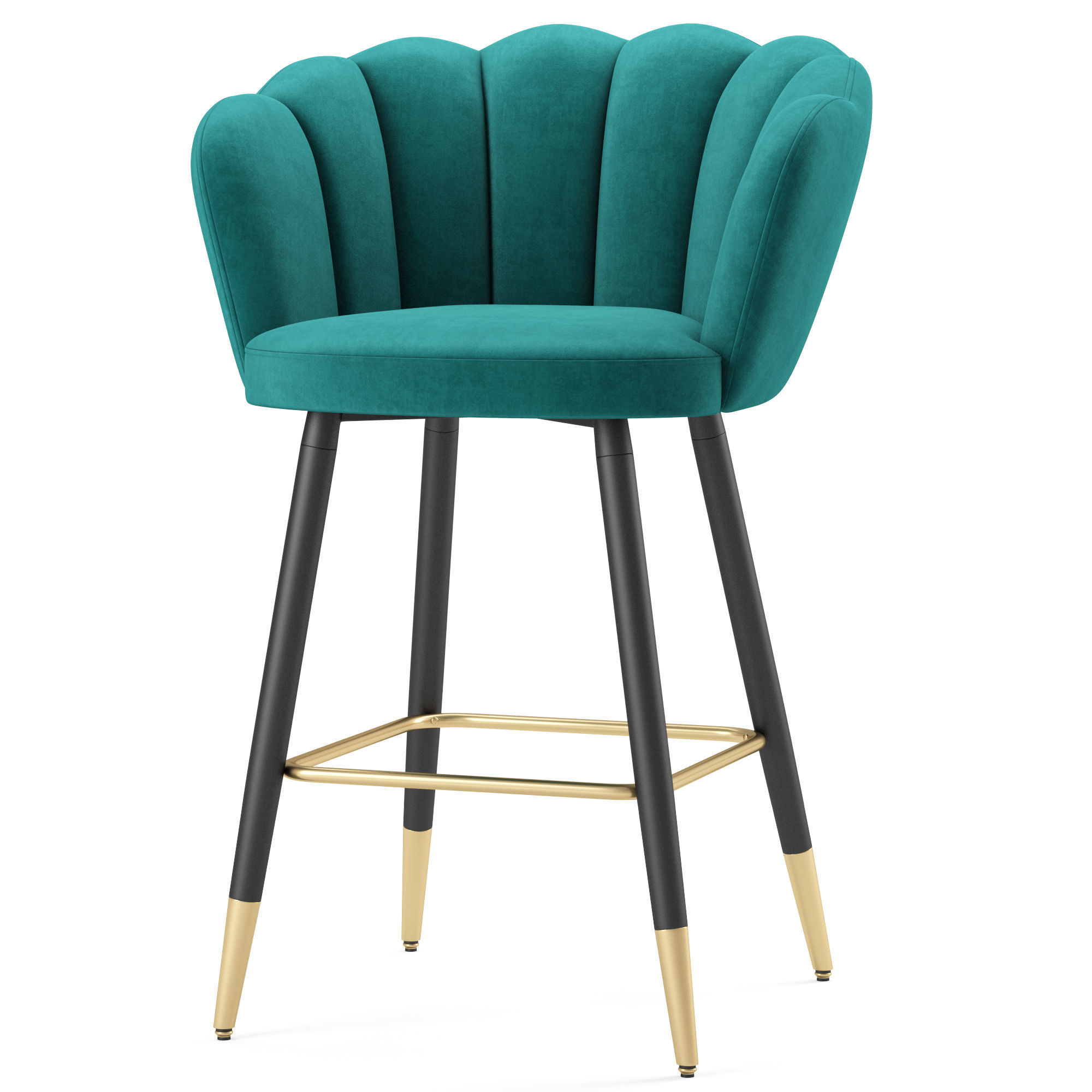 Vivian Velvet Bar Stool 3D model_5