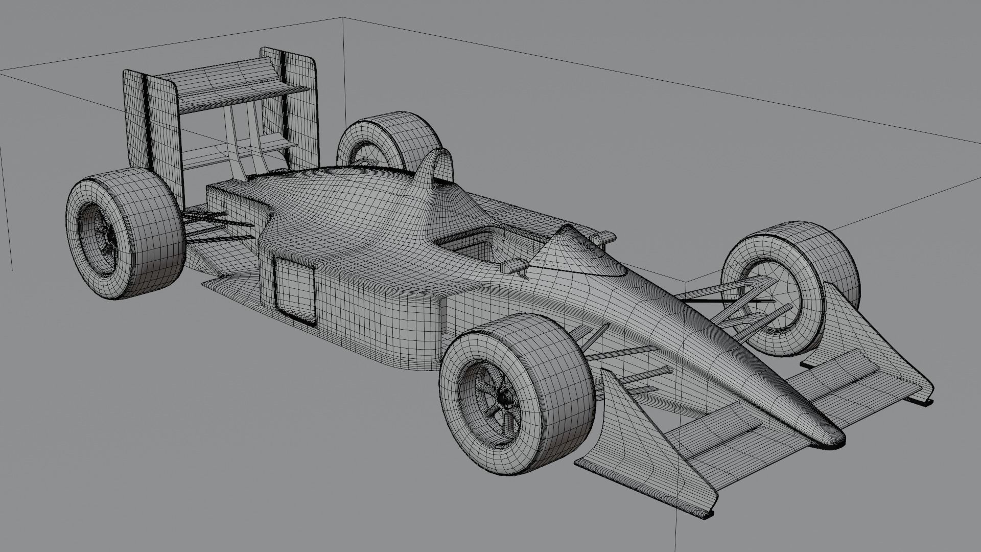 Classic F1 Car 3D model_7