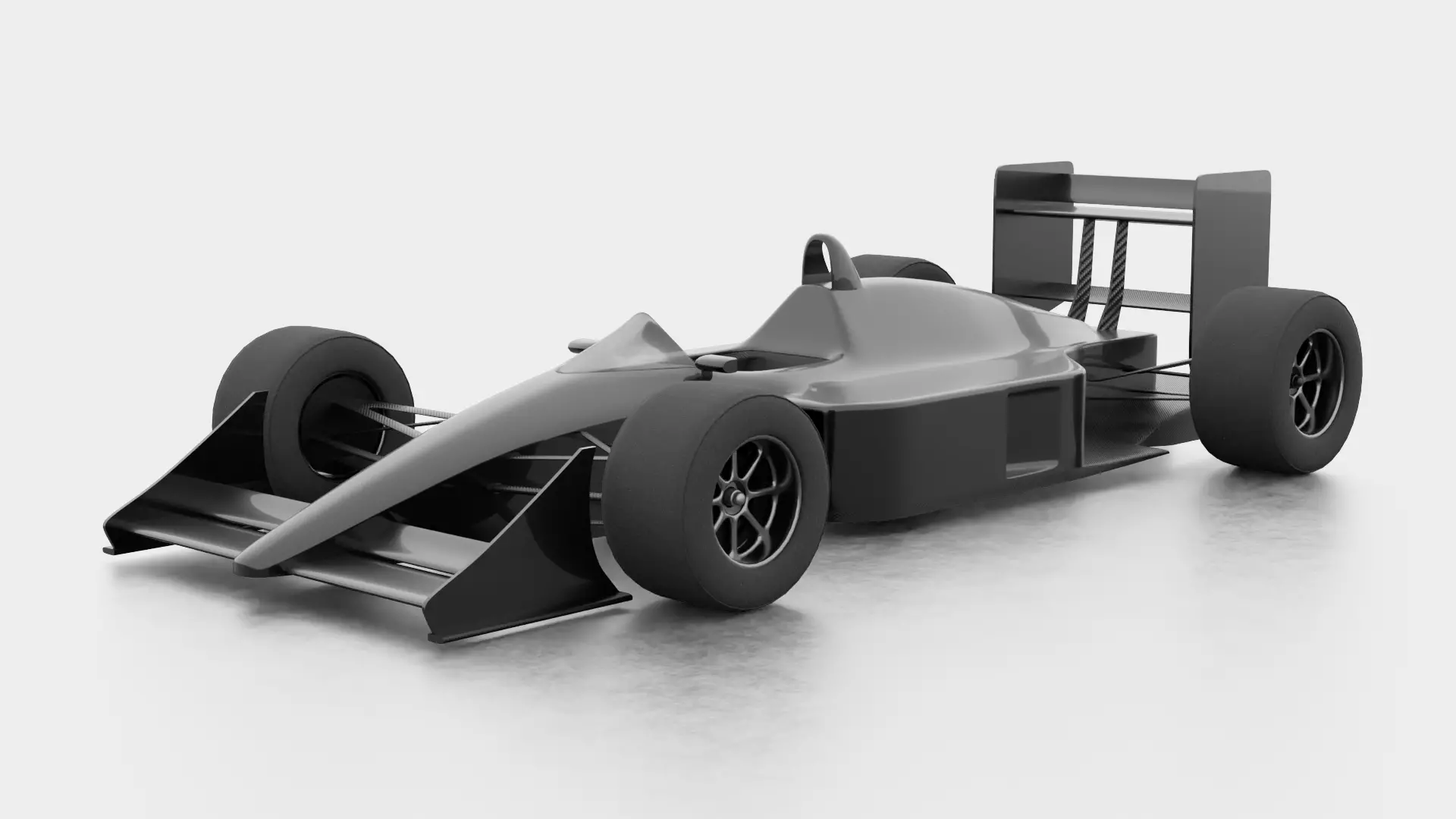 Classic F1 Car 3D model_0