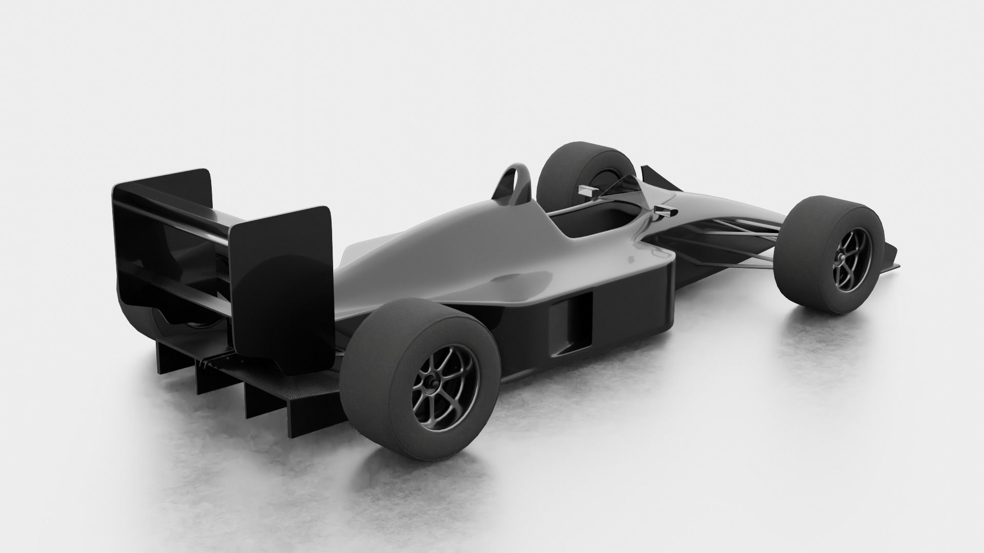 Classic F1 Car 3D model_3