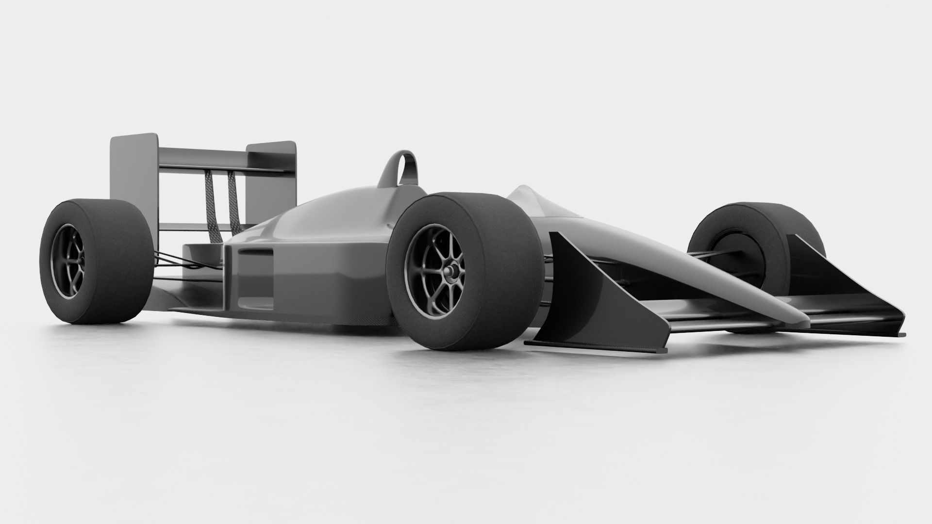Classic F1 Car 3D model_2