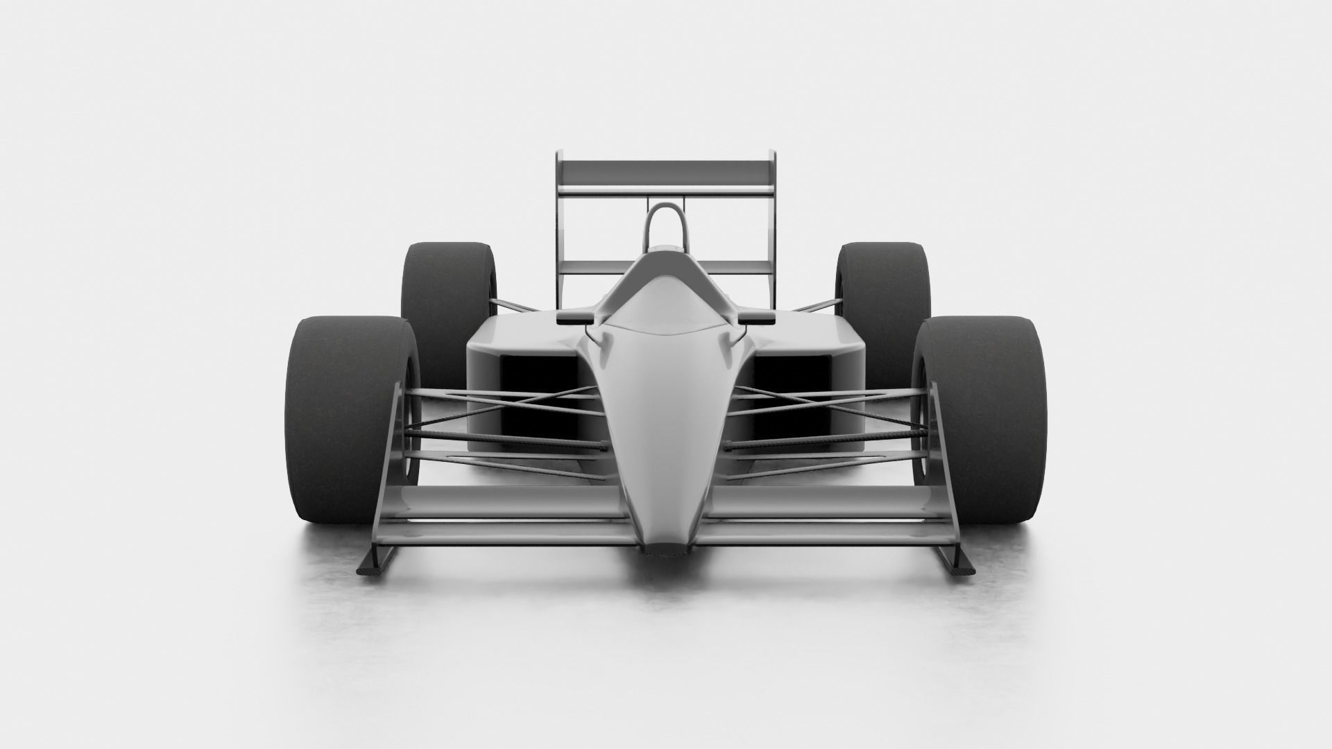 Classic F1 Car 3D model_5