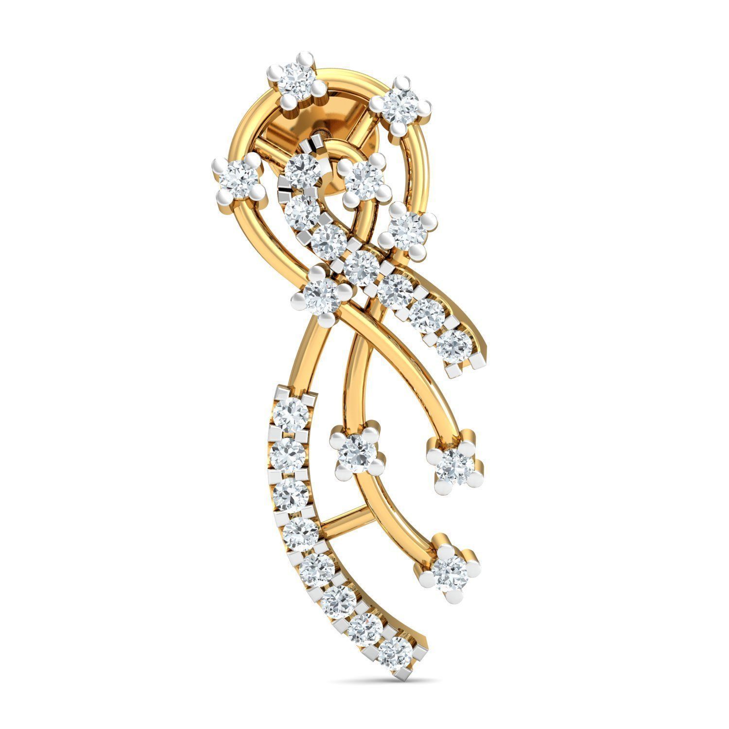 Solitaire Women Earring  3D print model_1