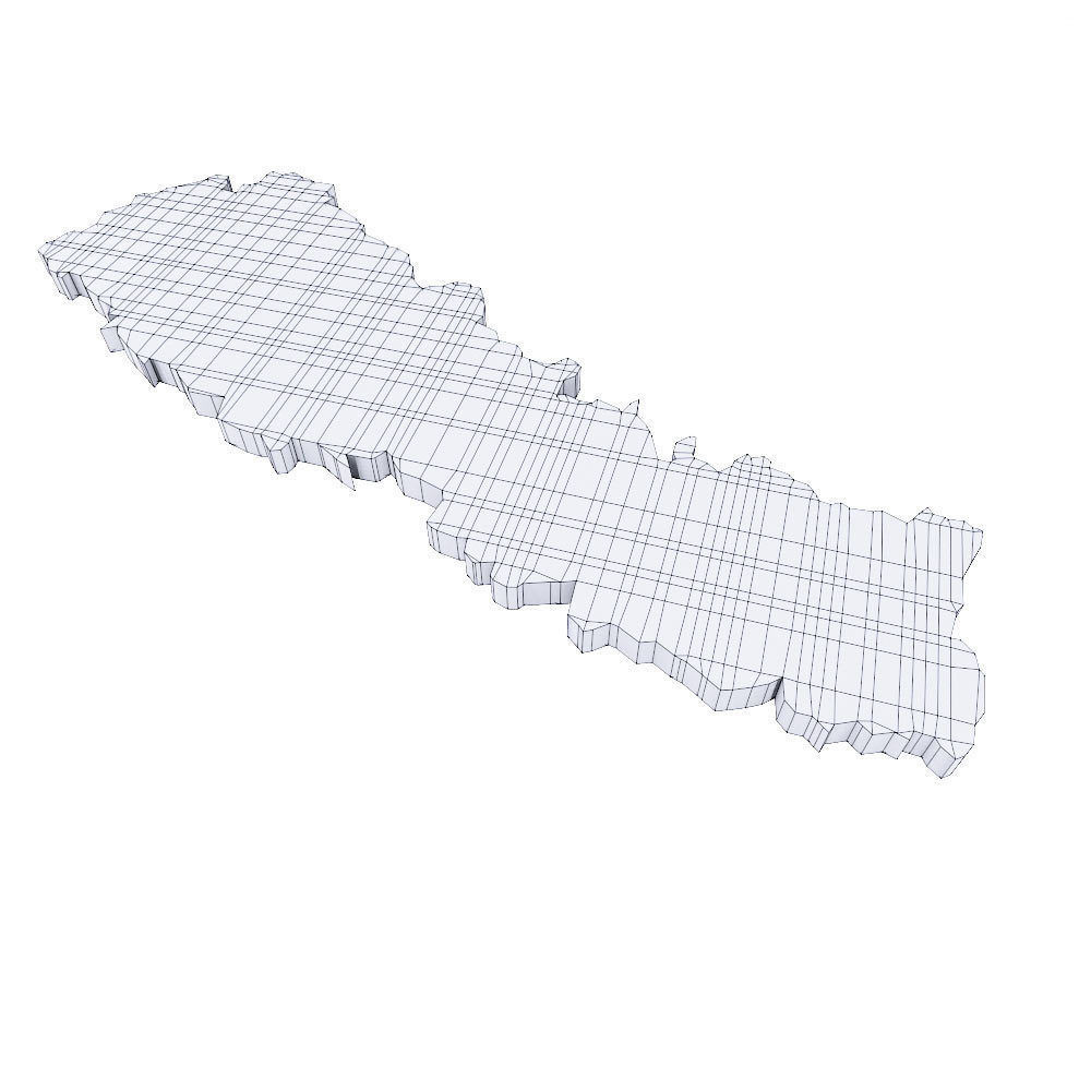 Nepal map 3d model  Low-poly 3D model_3