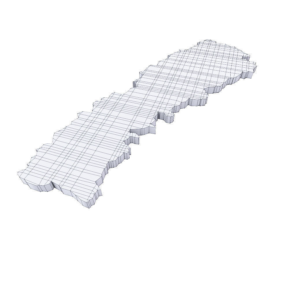 Nepal map 3d model  Low-poly 3D model_4