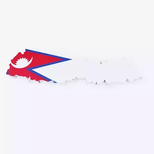 Nepal map 3d model  Low-poly 3D model