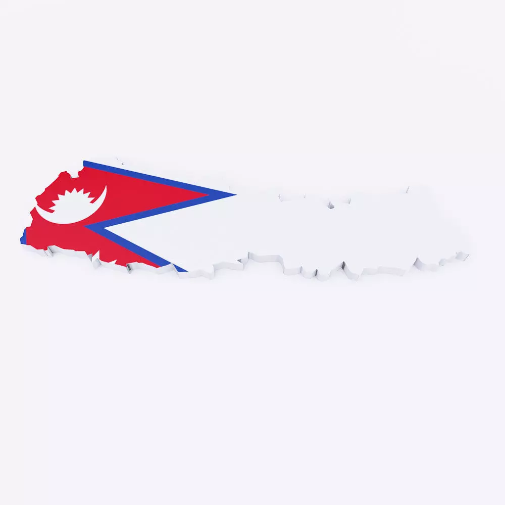 Nepal map 3d model  Low-poly 3D model_0