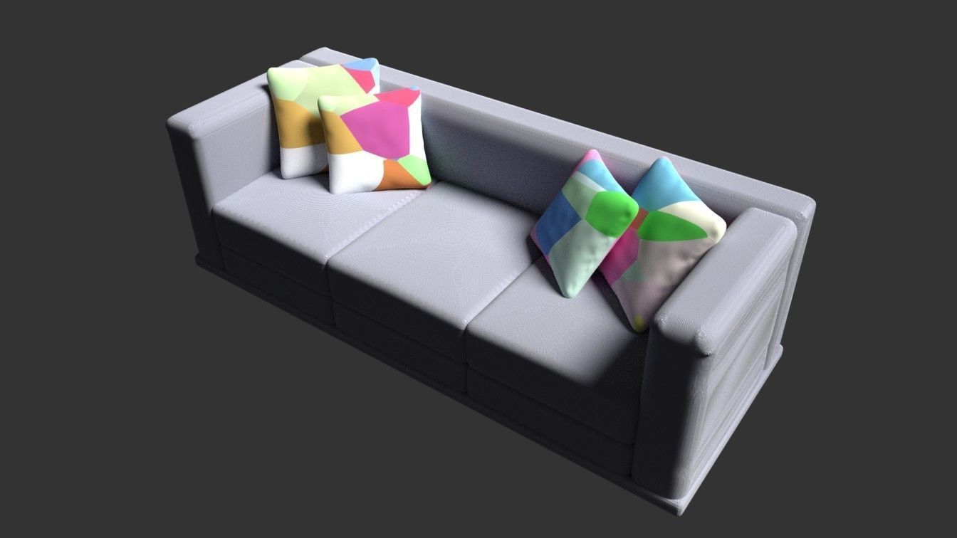 Modern sofa 3D model_1