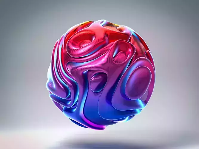 Modern Abstract Spherical Geometrical Sphere Orb Sculpture  Low-poly 3D model