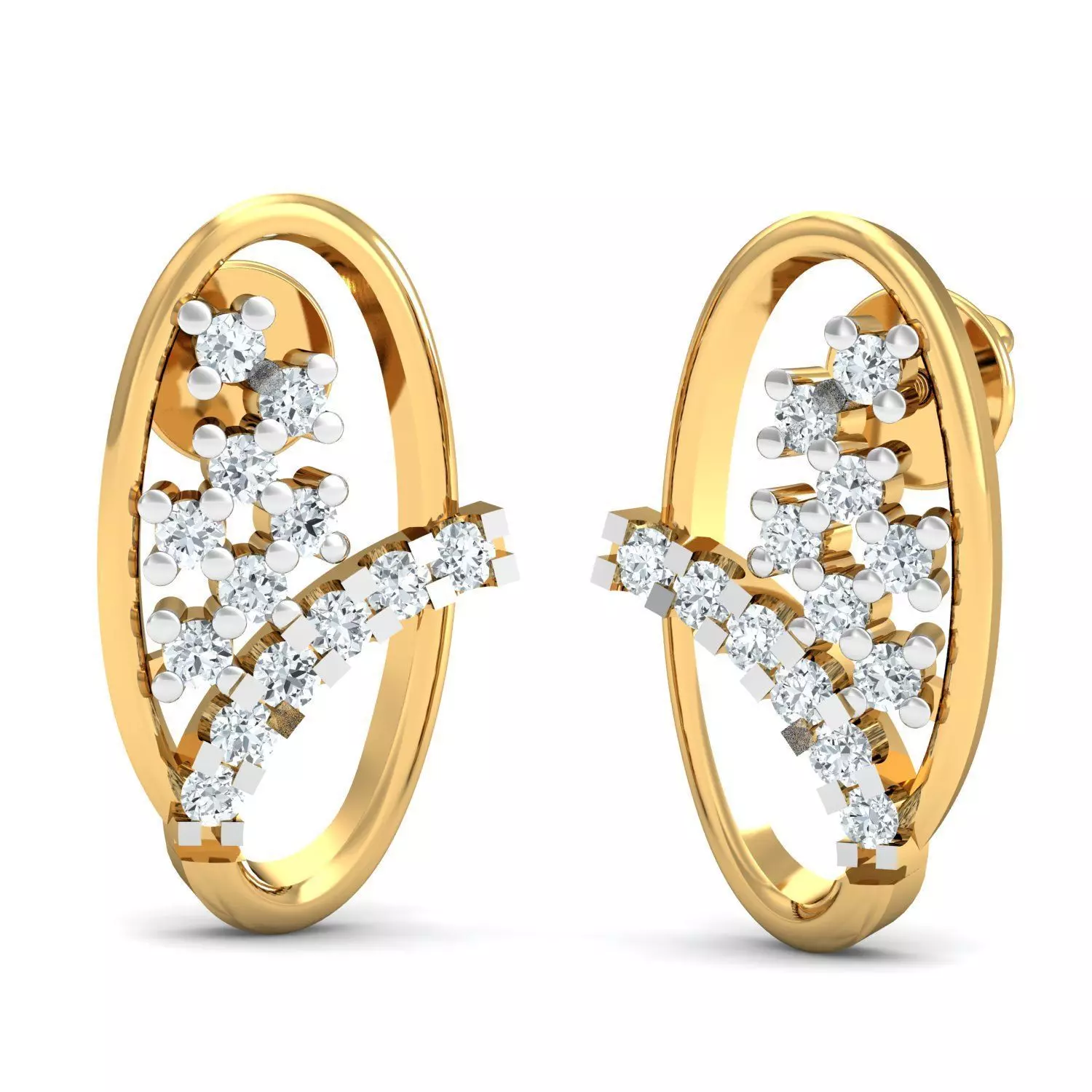 Solitaire Women Earring 3D print model