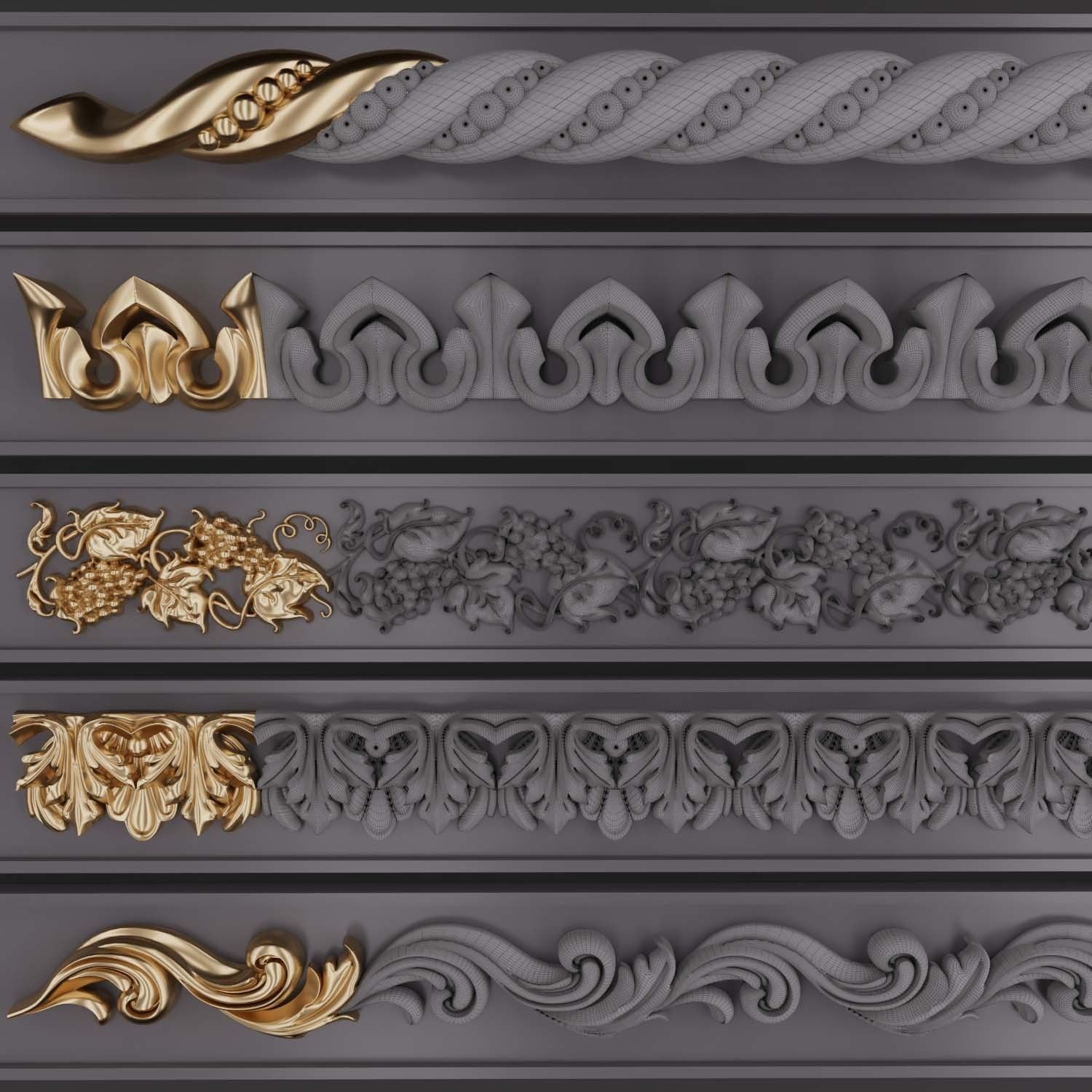 Trim Ornament 126 3D model_3