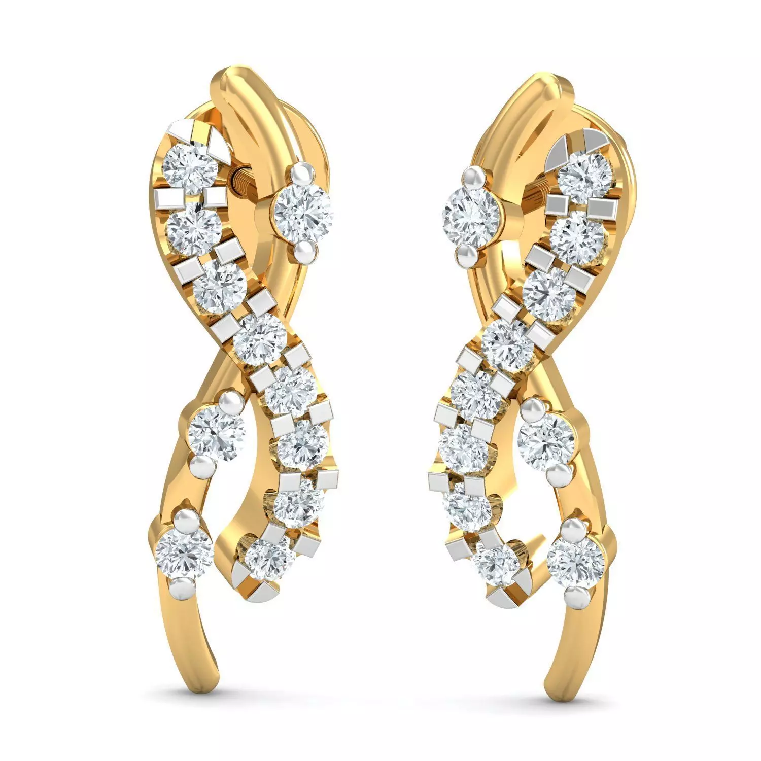 Solitaire Women Earring 3D print model