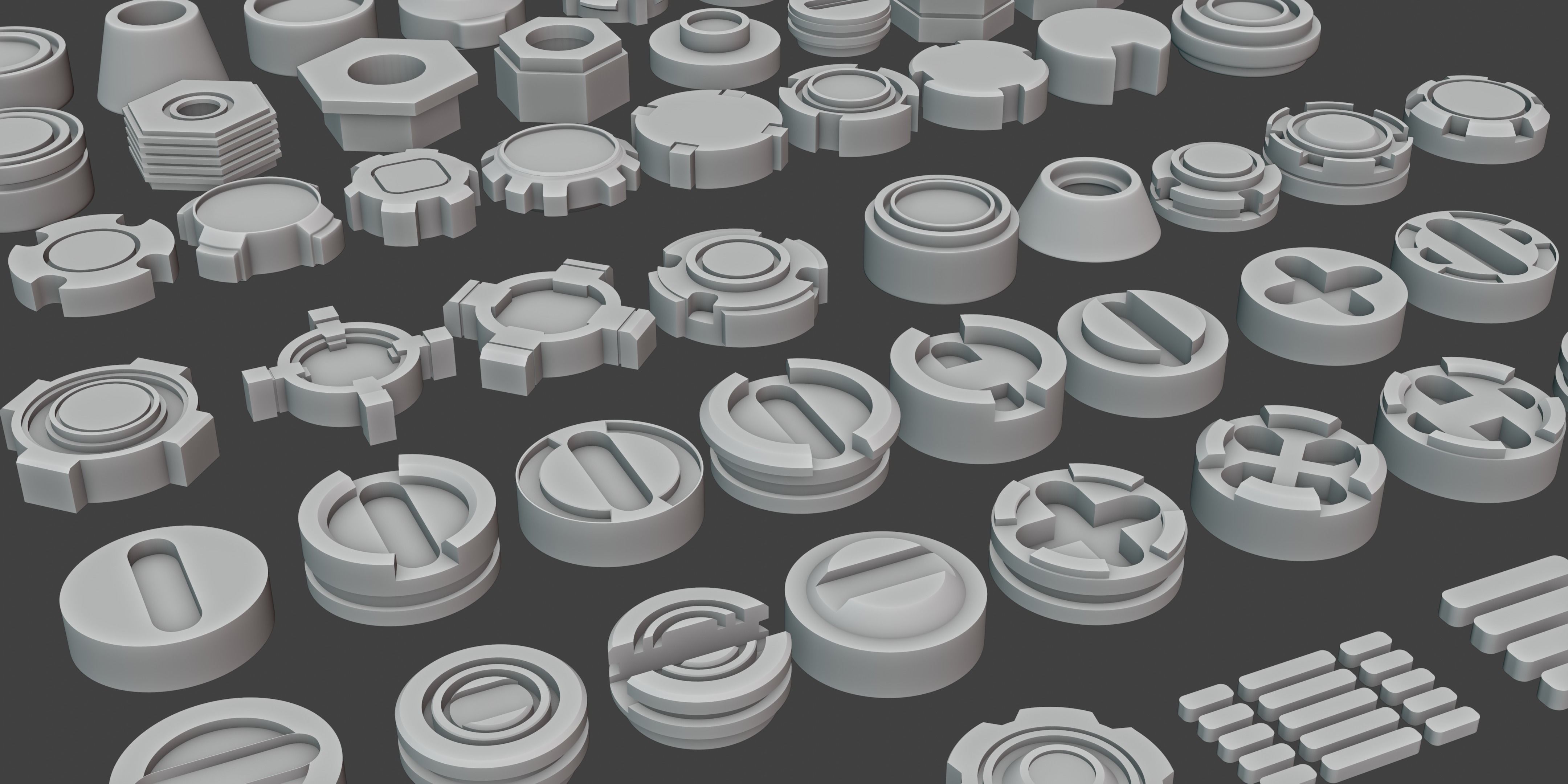 bolt kitbash 3D model_1