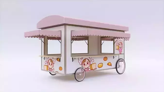 Food Stall Kiosk 3D model