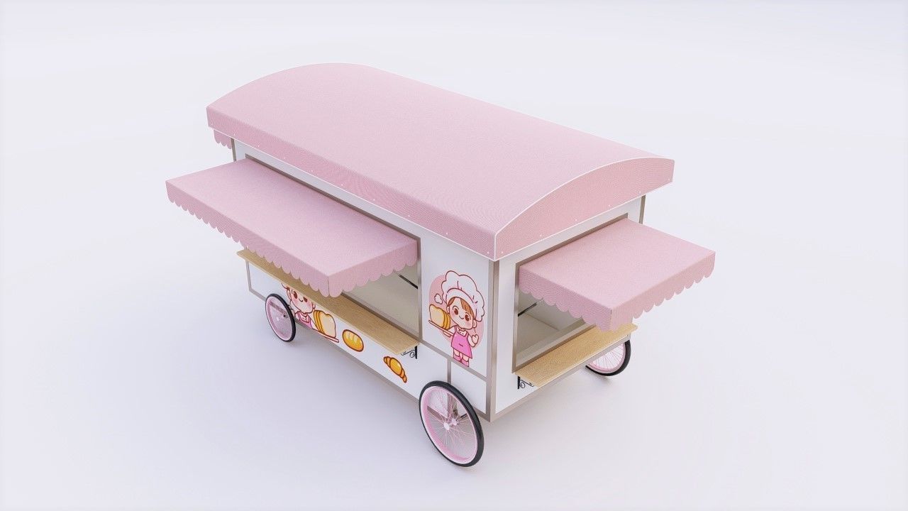 Food Stall Kiosk 3D model_3