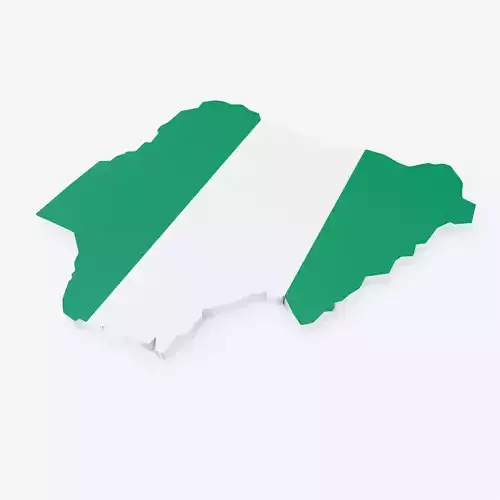 Nigeria map 3d model 