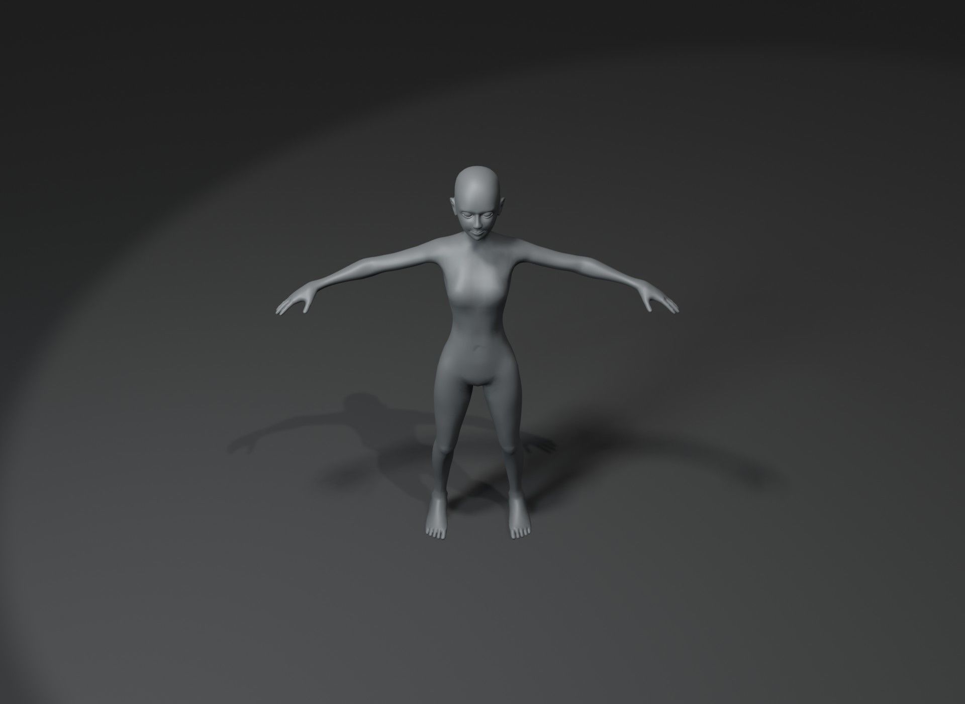 Girl Kid Body Base Mesh Animated Rigged 3D Model 20k Polygons Low-poly 3D model_17