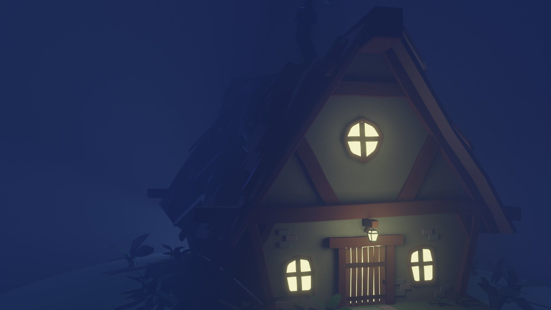 Old House Cottage-Low Poly Cartoon 3d Model Low-poly 3D model_19