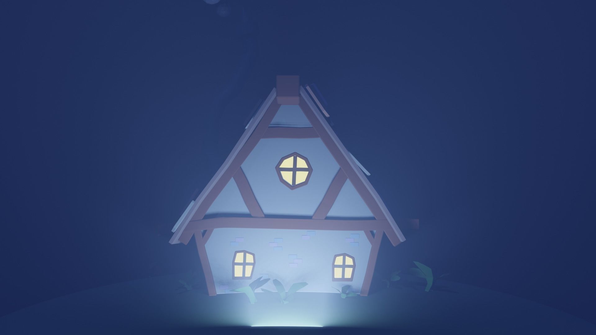 Old House Cottage-Low Poly Cartoon 3d Model Low-poly 3D model_13