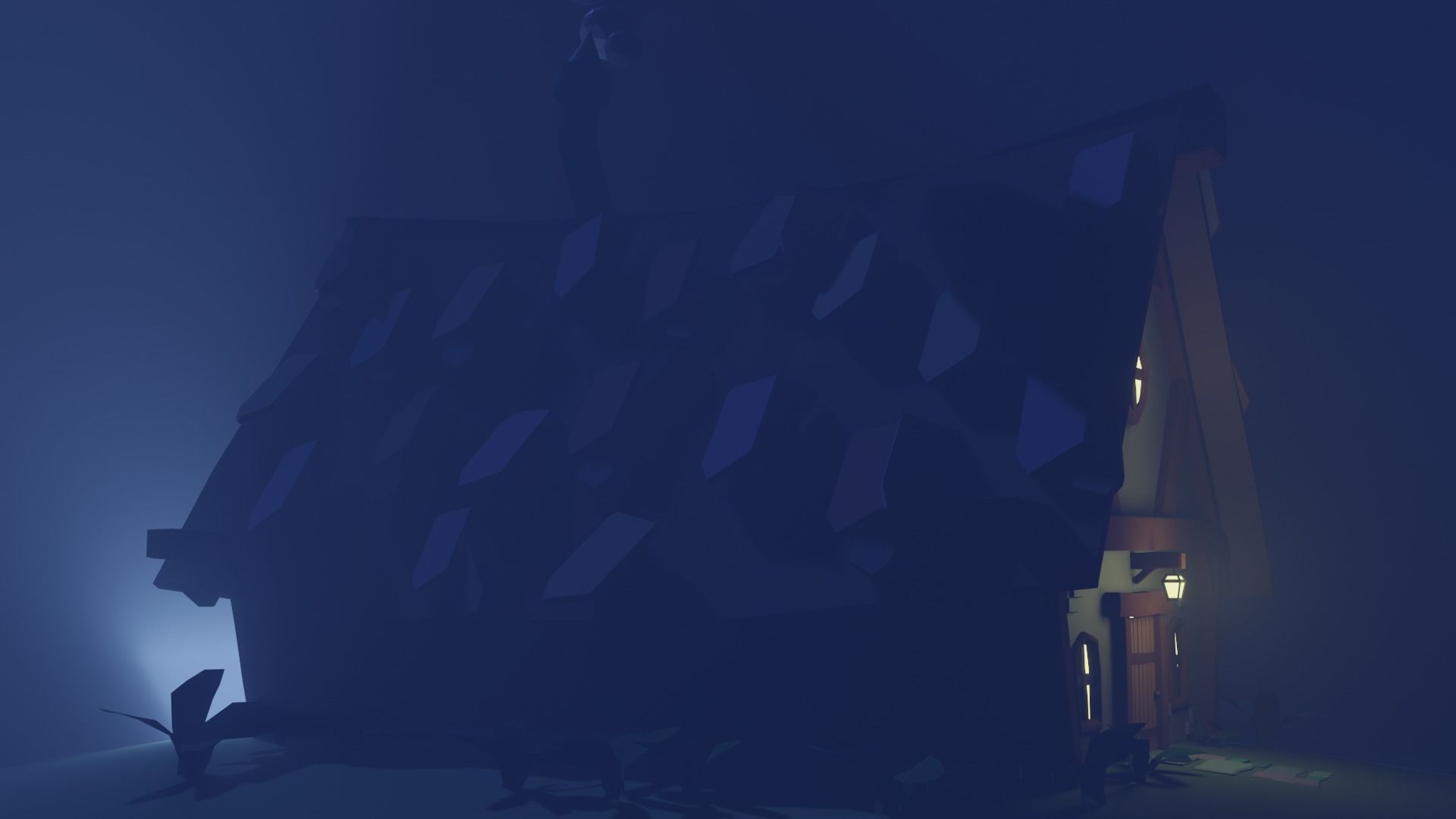 Old House Cottage-Low Poly Cartoon 3d Model Low-poly 3D model_14