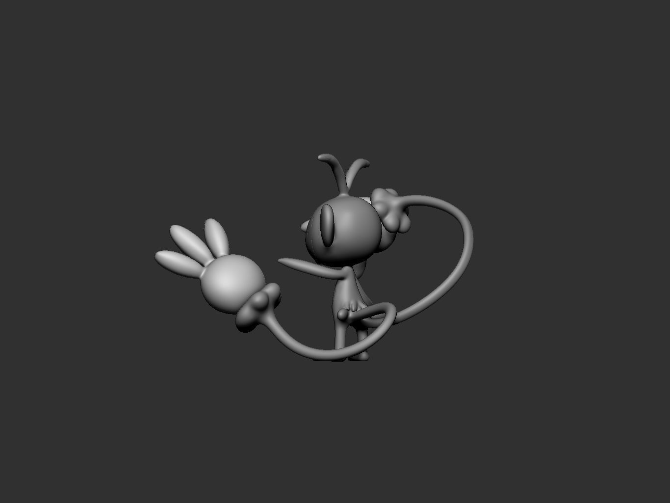 pokemon ambipom 3D print model_8