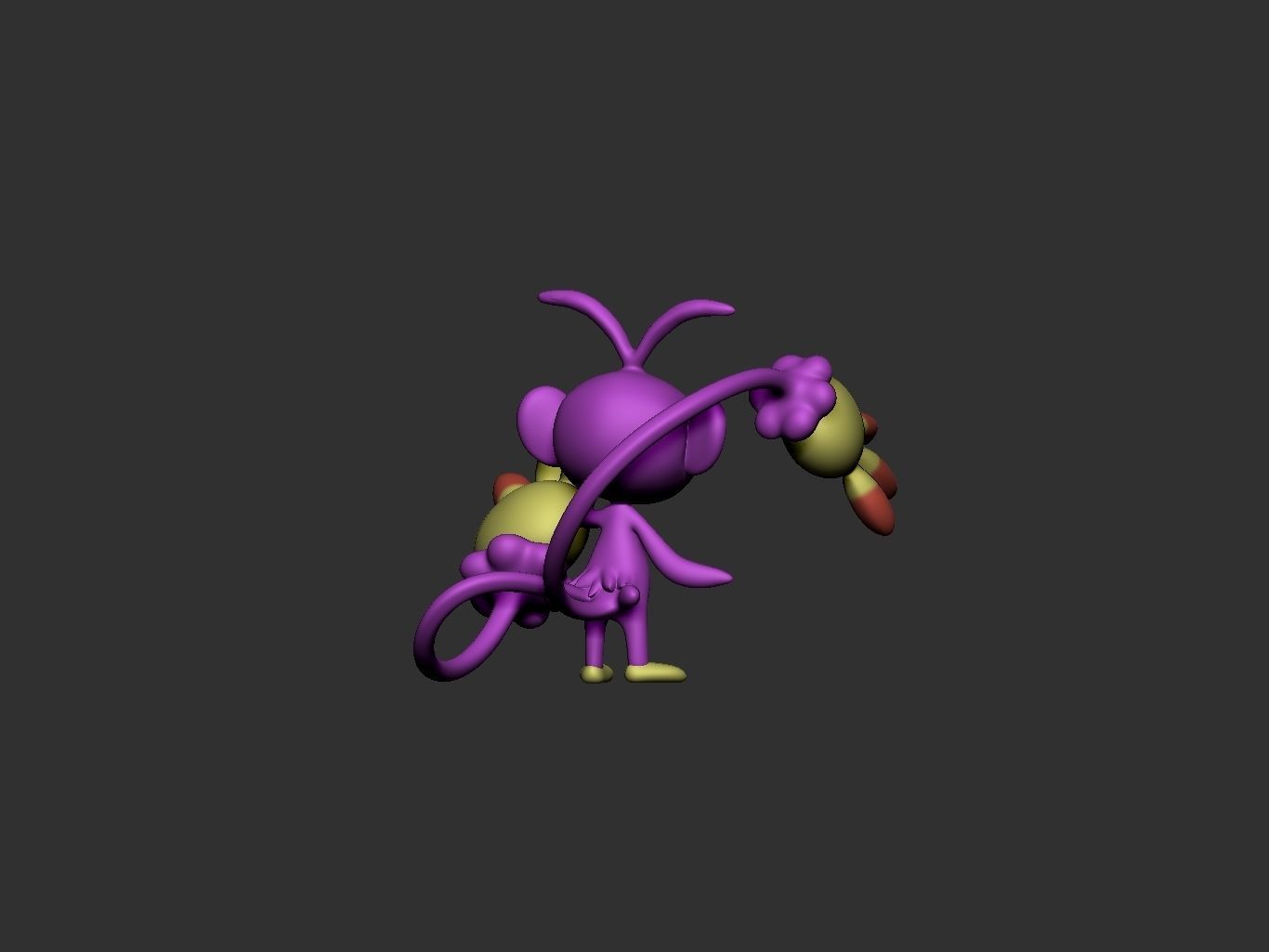 pokemon ambipom 3D print model_5