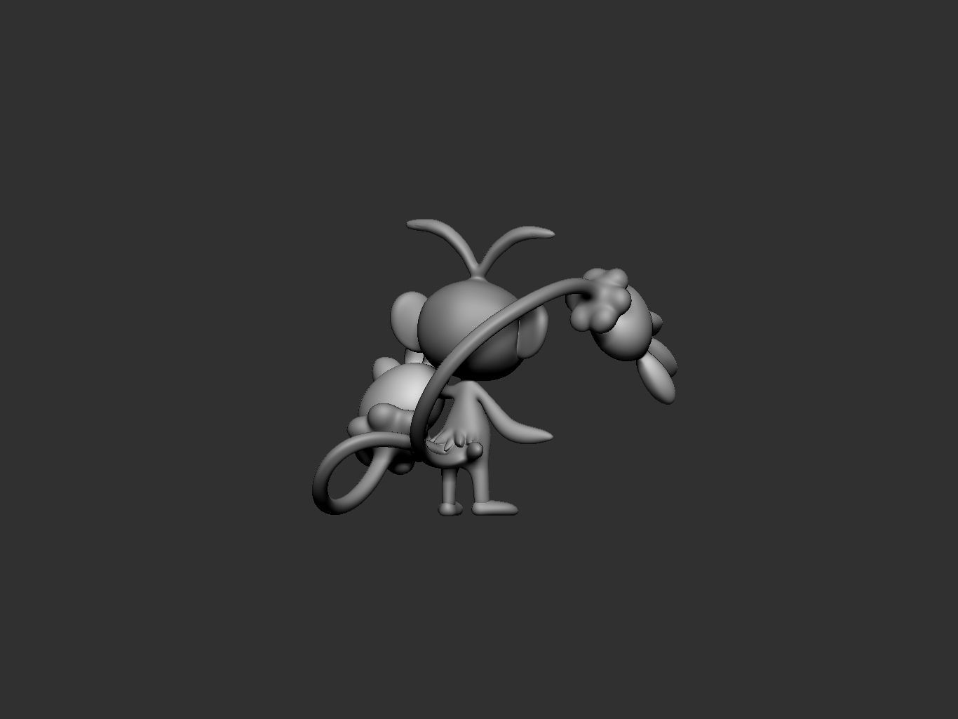 pokemon ambipom 3D print model_6