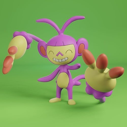 pokemon ambipom 3D print model