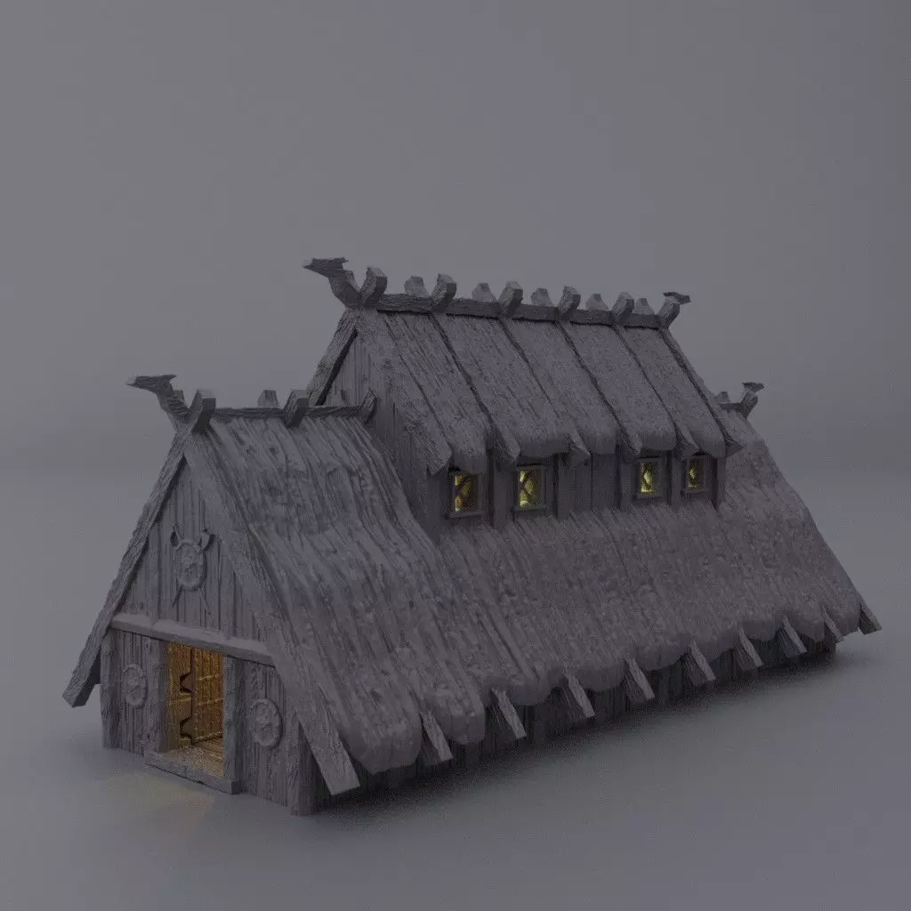 Viking Meadhouse Tabletop Terrain 28 mm 3D print model
