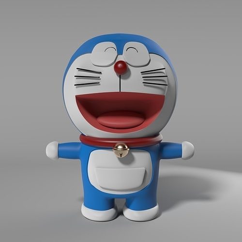 Doraemon doll Low-poly 3D model