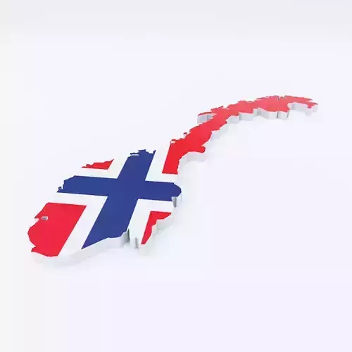 Norway map  3d model 