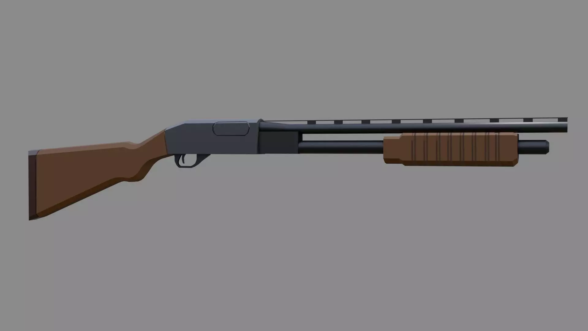 FPS Shotgun - Low Poly - Game Ready Low-poly 3D model