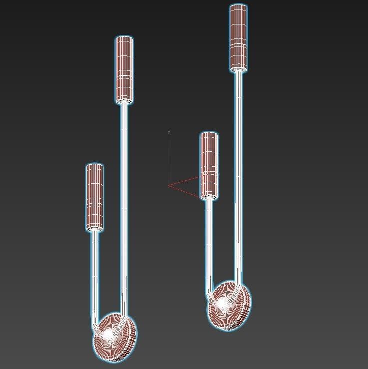 trimm brass wall sconces 3D model_3