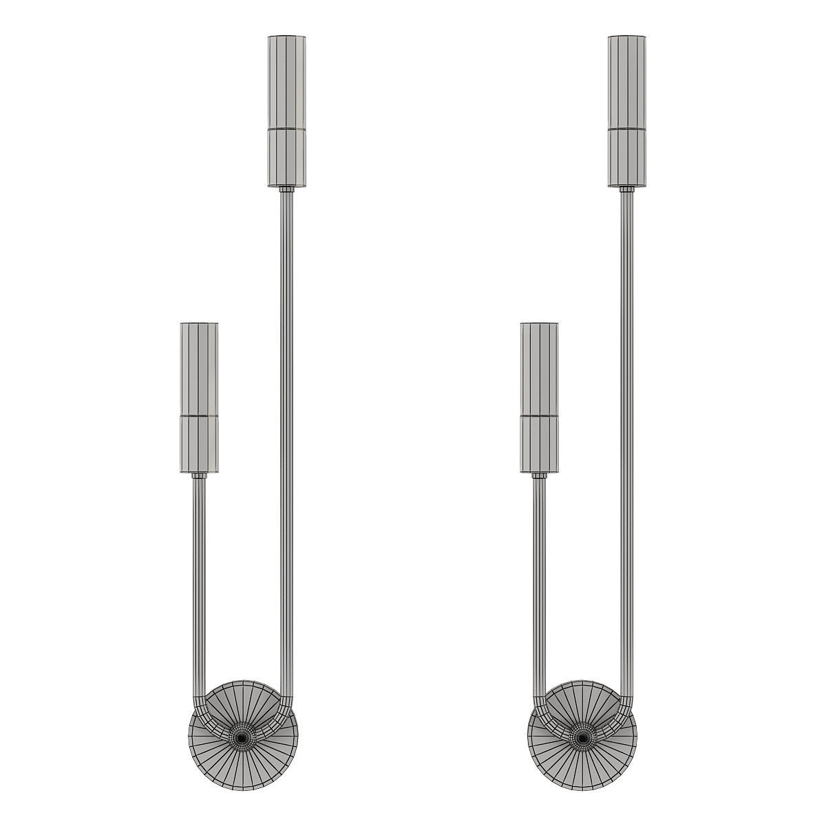 trimm brass wall sconces 3D model_1