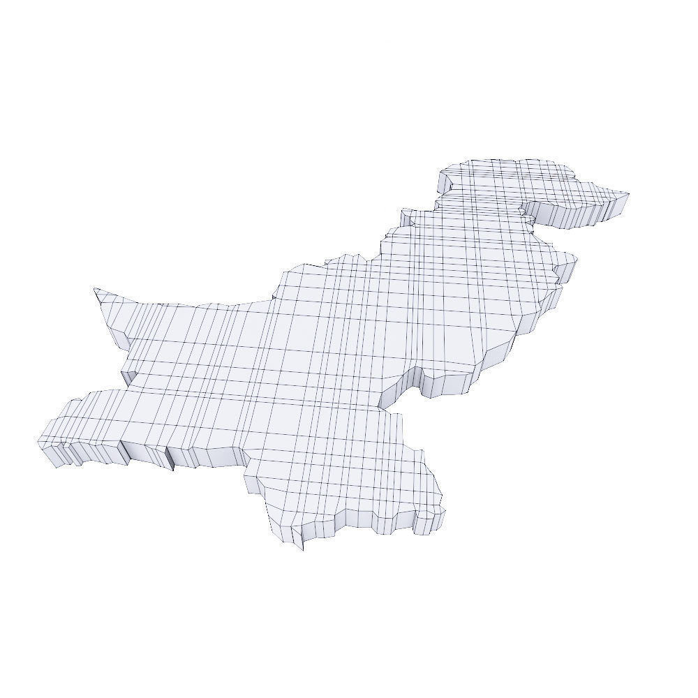 Pakistan map 3d model Low-poly 3D model_3