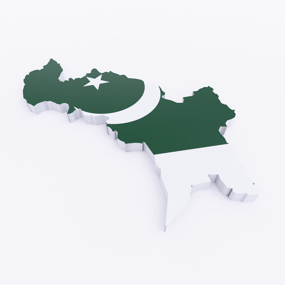 Pakistan map 3d model Low-poly 3D model_2