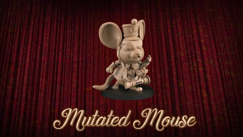 Muted mouse 3D print model_0