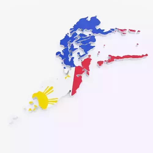 Philippines map lowpoly 3d model 