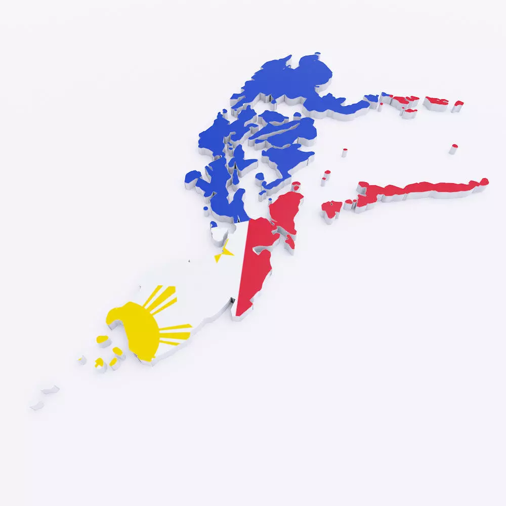 Philippines map lowpoly 3d model  3D model_0