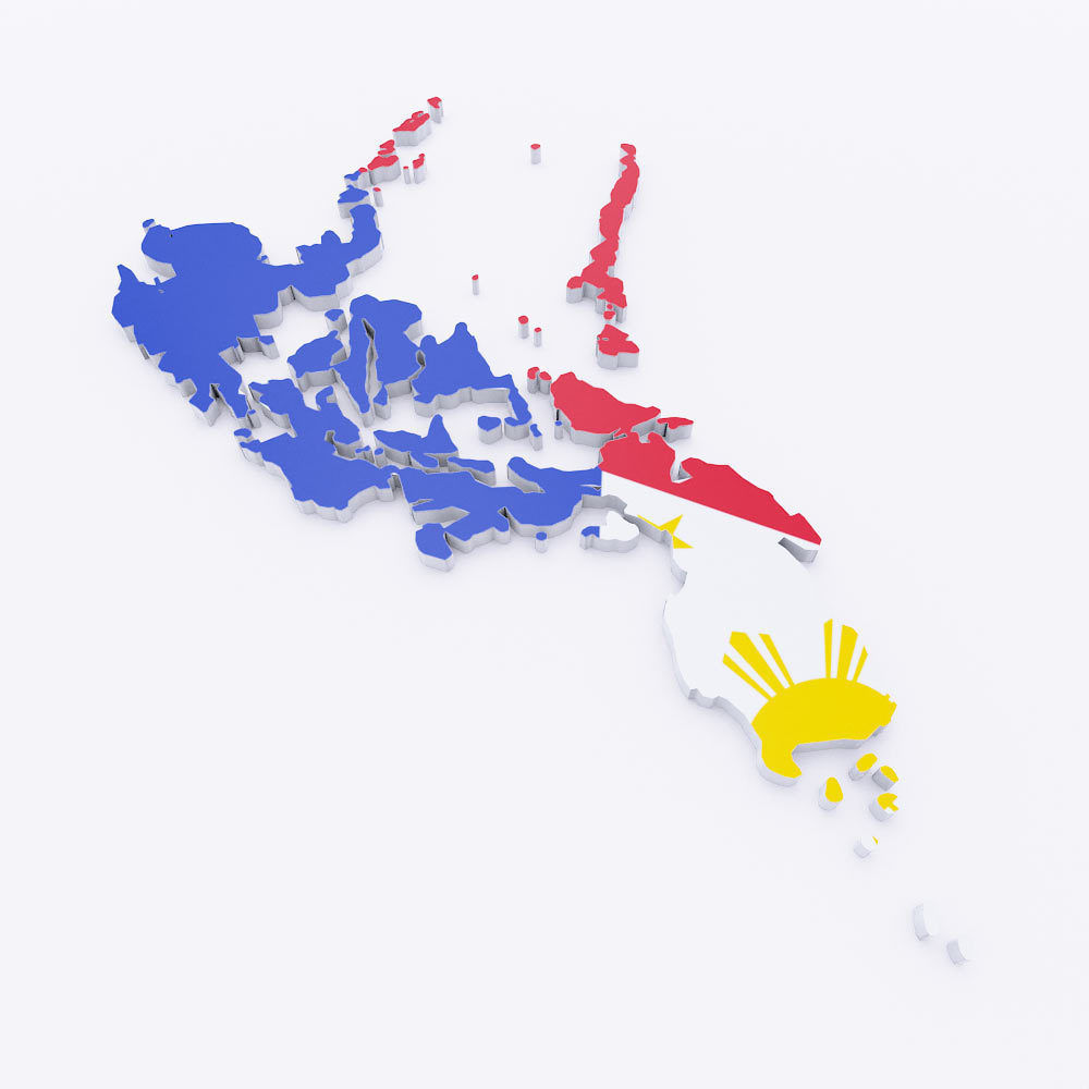 Philippines map lowpoly 3d model  3D model_2