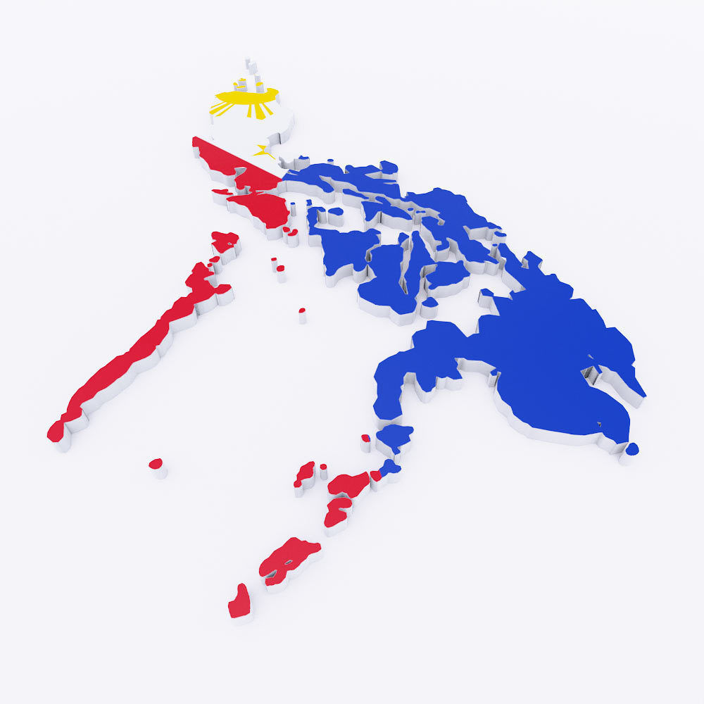 Philippines map lowpoly 3d model  3D model_1