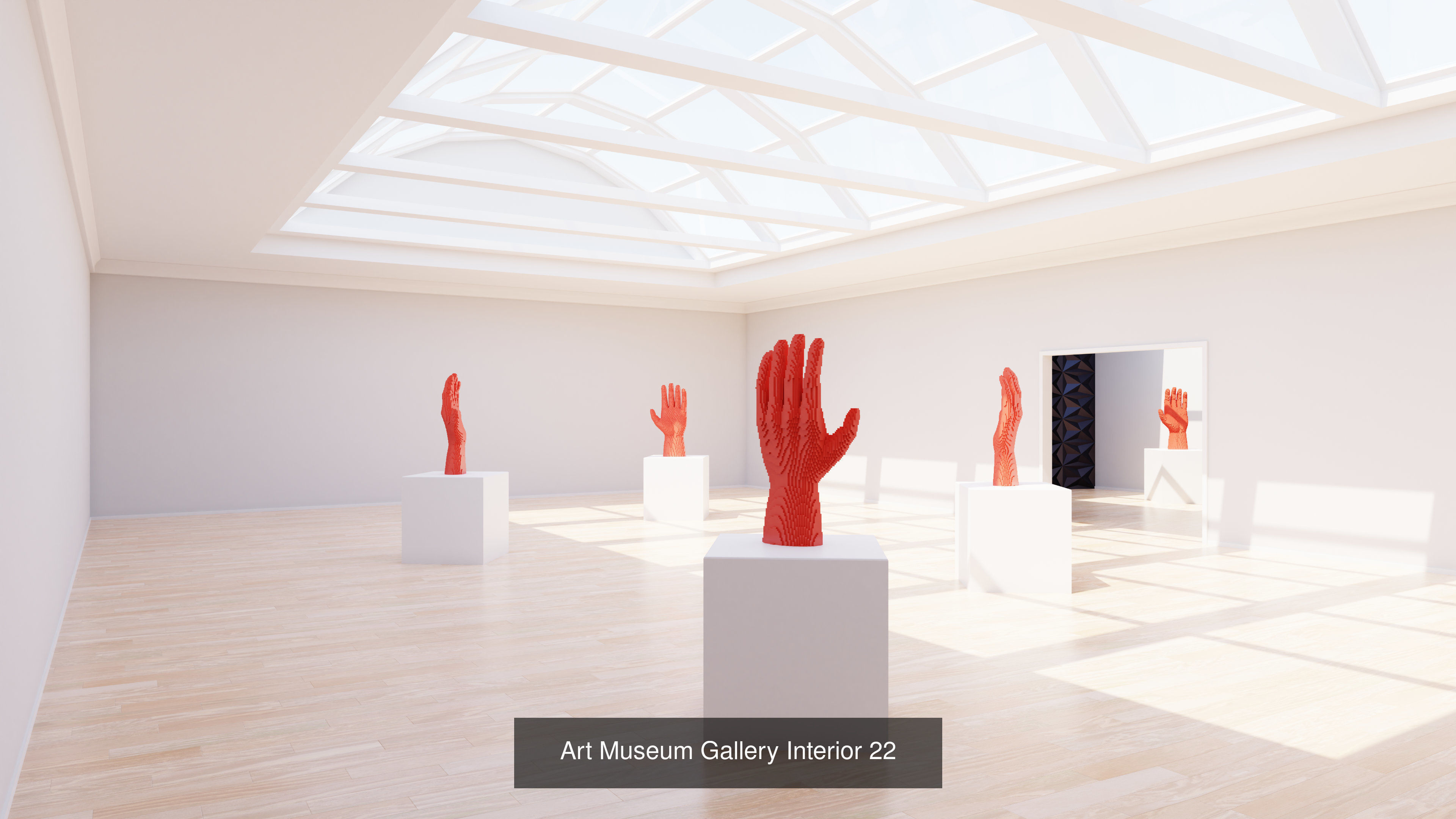 Art Museum Gallery Interiors - Pack 3 3D Model Collection_2