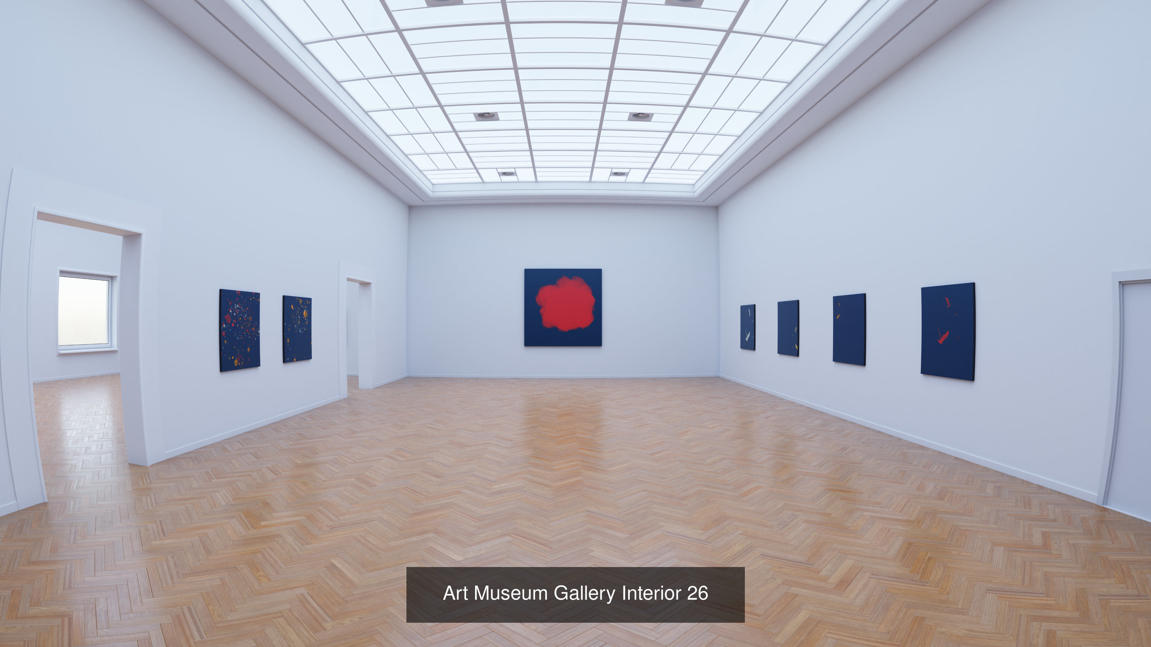Art Museum Gallery Interiors - Pack 3 3D Model Collection_6